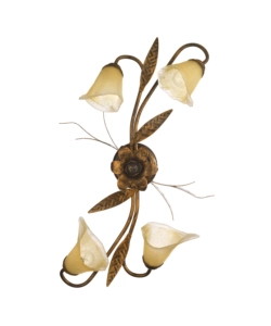 Onli Bronzo Plafoniera 4 Luci "Alga" E14